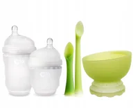 Butelki dla niemowląt - Zestaw startowy - butelka + łyżeczka + miseczka Frost / Ola Baby - miniaturka - grafika 1