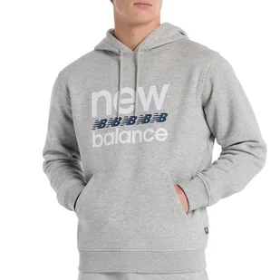 Bluza New Balance MT51941AG - szara - Bluzy męskie - miniaturka - grafika 1