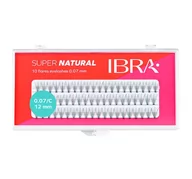 Sztuczne rzęsy i akcesoria - Ibra Ibra - ,,NATURALS'' FLARES EYELASH - KNOT-FREE - Kępki sztucznych rzęs - 0.07-C-12 mm IBR1EN012 - miniaturka - grafika 1