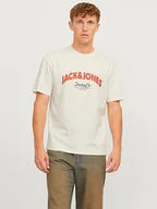 Koszulki męskie - Jack & Jones Koszulka "Bronx" w kolorze kremowym - miniaturka - grafika 1