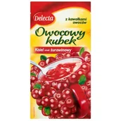 Kisiel - Delecta Owocowy kubek Kisiel smak żurawinowy 30g - miniaturka - grafika 1