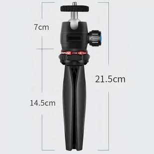 Uchwyt na telefon Alogy Mini Tripod Trójnóg Liginn do robienia zdjęć do telefonu kamery GoPro lampy ring 1/4 Czarny - Statywy fotograficzne - miniaturka - grafika 2