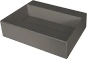 Umywalki - Umywalka nablatowa Deante Correo 40x50 cm prostokątna antracyt metalik CQR_TU5M - miniaturka - grafika 1