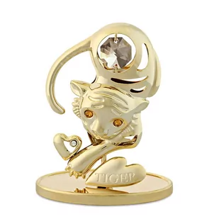 Crystocraft, miniaturka-figurka pozłacana SWAROVSKI - TIGER/TYGRYS - Figurki dekoracyjne - miniaturka - grafika 1