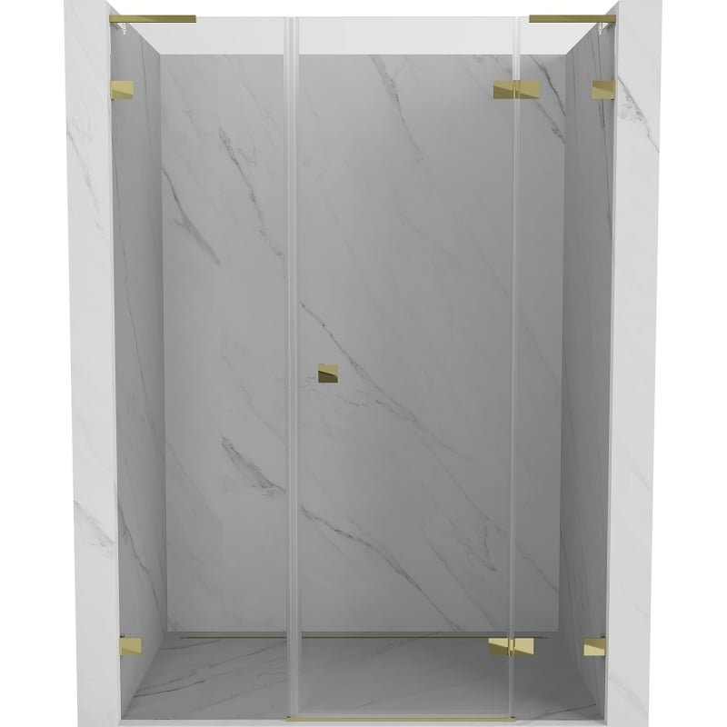 Mexen Lunar L drzwi prysznicowe uchylne prawe 125 cm, transparent, złote - 834SL-125-050-50-00-P