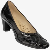 Czółenka - Czółenka Damskie Skórzane Buty Na Obcasie Klasyczne Darex Czarne C-232/W Czarny 39,5 - miniaturka - grafika 1