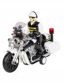 Samochody i pojazdy dla dzieci - Motocykl Policja Światło Dźwięk 1:10 - miniaturka - grafika 1