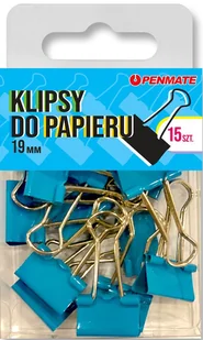 Klipsy do papieru Penmate Jasnoniebieskie 19 mm TT8325 - Pinezki - miniaturka - grafika 2
