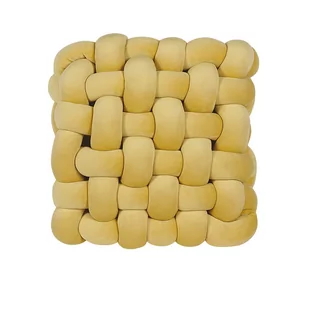 Beliani Beliani Poduszka dekoracyjna supeł 30 x 30 cm żółta SIRALI - Poduszki dekoracyjne - miniaturka - grafika 1