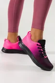 Sneakersy damskie - Różowe sneakersy damskie buty sportowe na fitness cieniowane elastyczna czarna podeszwa sznurowane Casu N2541-3-39 - miniaturka - grafika 1
