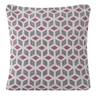 Poszewki na poduszki - Poszewka 45x45 Dimo geometria czerwona czarna - miniaturka - grafika 1