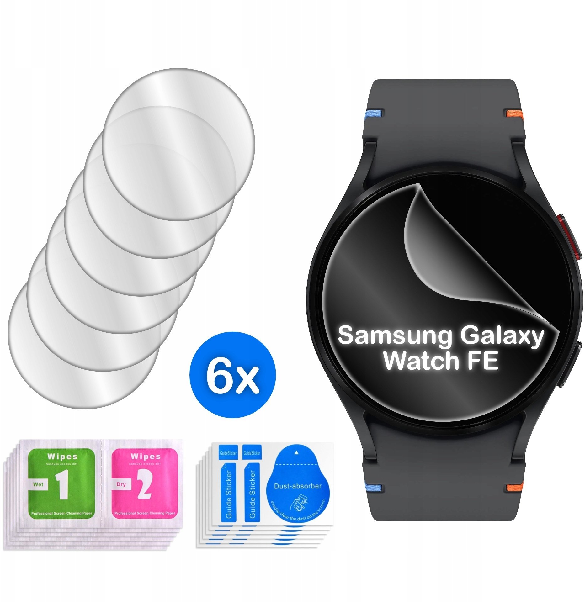krainaGSM FOLIA do Samsung Galaxy Watch FE HYDROŻELOWA OCHRONNA na ekran 6 sztuk