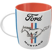 Kubki - Retro Kubek Ceramiczny Mustang Horse & Stripes Logo 340 ml - miniaturka - grafika 1