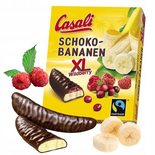 CASALI SCHOKO-BANANEN Pianka Czekoladka z Nadzieniem Jagoda Malina 140g