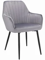 Krzesła - Szare krzesło z podłokietnikami do stołu T1-Z94 - miniaturka - grafika 1