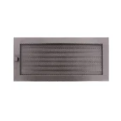 Akcesoria kominkowe - NORDFLAM Kratka kominkowa 17 x 37 cm z żaluzją Stare srebro - miniaturka - grafika 1