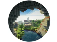 Ciasta i półprodukty do ciast - Dekoracyjny opłatek tortowy Minecraft - 20 cm - miniaturka - grafika 1