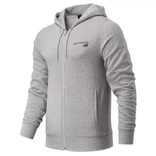 Bluza New Balance MJ03907AG - szara - Bluzy sportowe męskie - miniaturka - grafika 1
