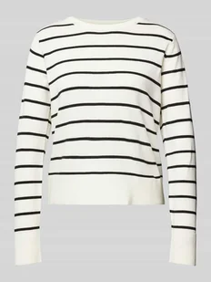 Sweter z dzianiny o kroju regular fit ze wzorem w paski model ‘JOY’ - Swetry damskie - miniaturka - grafika 1