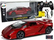 Zabawki zdalnie sterowane - Import leantoys Auto Sportowe R/C 1:18 Lamborghini Sesto Elemento Czerwone 2.4 G Światła 9730 - miniaturka - grafika 1