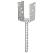 Kotwy - Wspornik słupa forma U stal żebrowana 71 x 104/4 - miniaturka - grafika 1