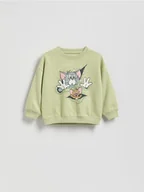 Bluzy i sweterki niemowlęce - Reserved - Bluza Tom i Jerry - jasnozielony - miniaturka - grafika 1