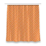 Zasłony - Gotowa zasłona dekor 150x160 Pomarańczowe kwiaty, Fabricsy - miniaturka - grafika 1