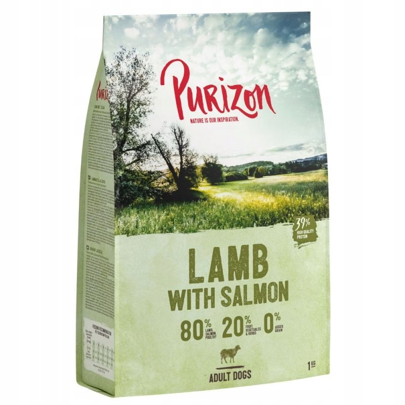 Dwupak Purizon, 2 x 12 kg - Adult, jagnięcina z łososiem, bez zbóż