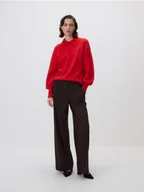 Swetry damskie - Reserved - Sweter z kołnierzykiem - czerwony - miniaturka - grafika 1
