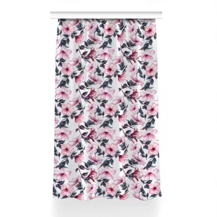 Klasyczna zasłona kolory 150x230 Kwiaty hibiskusa, Fabricsy - Zasłony - miniaturka - grafika 1