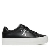 Trampki damskie - Tenisówki Calvin Klein Jeans YW0YW00847 Czarny - miniaturka - grafika 1