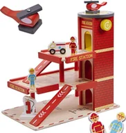 Tory, garaże, parkingi - Lulilo Children's Wooden Parking Fire Station - miniaturka - grafika 1