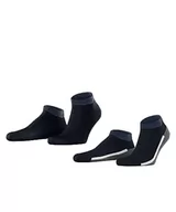 Skarpetki damskie - Esprit Skarpety sportowe z siateczki, 2 pary, biologiczna bawełna, męskie, krótkie ze wzorem, w paski, 2 pary, niebieski (Marine 6120), 43-46 EU - miniaturka - grafika 1