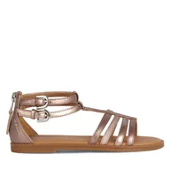Buty dla dziewczynek - Sandały Geox Jr Karly J7235D 0NFHI C8013 M Złoty - miniaturka - grafika 1