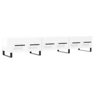 Szafki RTV - vidaXL Szafka pod TV biały wysoki połysk 150x36x30 cm materiał drewnopochodny - miniaturka - grafika 1