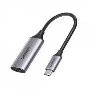 Adaptery i przejściówki - Ugreen Ugreen przejściówka adapter USB Typ C - HDMI 2.0 4K@60 Hz Thunderbolt 3 do MacBook / PC szary (70444) 70444 - miniaturka - grafika 1