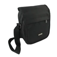 Torby męskie - Torba Męska Materiałowa Peterson Pionowa Z Klapką R-6524 CZARNY 23 x 18 x 10 [cm] - miniaturka - grafika 1