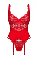 Body - Obsessive gorset z koronką czerwony Amor Cherris, Kolor czerwony, Rozmiar S/M, Obsessive - Primodo.com - miniaturka - grafika 1