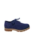 Mokasyny męskie - buty mężczyzna Timberland Britton Square Lace Up Shoe Navy Suede - miniaturka - grafika 1