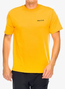 Koszulka bawełniana Marmot Crayon M Dot Tee SS - golden sun - Czapki męskie - miniaturka - grafika 1