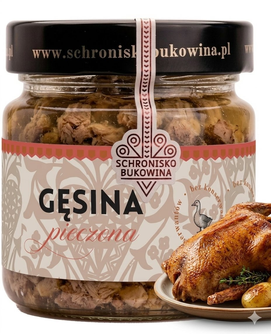 Gęsina pieczona 180g - Schronisko Bukowina