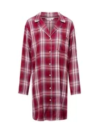 Koszule damskie - Tommy Hilfiger Damska koszula nocna Kobiety Sztuczne włókno czerwony w kratkę, S - miniaturka - grafika 1