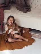 Maty edukacyjne - Lniana mata muszla dla dzieci "Karmel" - miniaturka - grafika 1