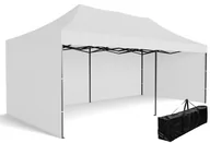 Pawilony ogrodowe - Pawilon handlowy ekspresowy - 3x6 m - 3 ściany - biały - miniaturka - grafika 1