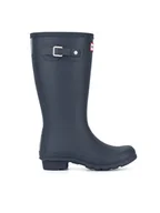 Buty dla dziewczynek - Hunter Kalosze Orginal Kids JFT6000RMA Granatowy - miniaturka - grafika 1