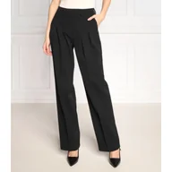 Spodnie damskie - Calvin Klein Spodnie TWILL PLEATED | Straight fit | z dodatkiem wełny - miniaturka - grafika 1