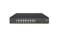 Pozostałe akcesoria sieciowe - LevelOne GES-2118 łącza sieciowe Zarządzany L2 Gigabit Ethernet (10/100/1000) Czarny - miniaturka - grafika 1