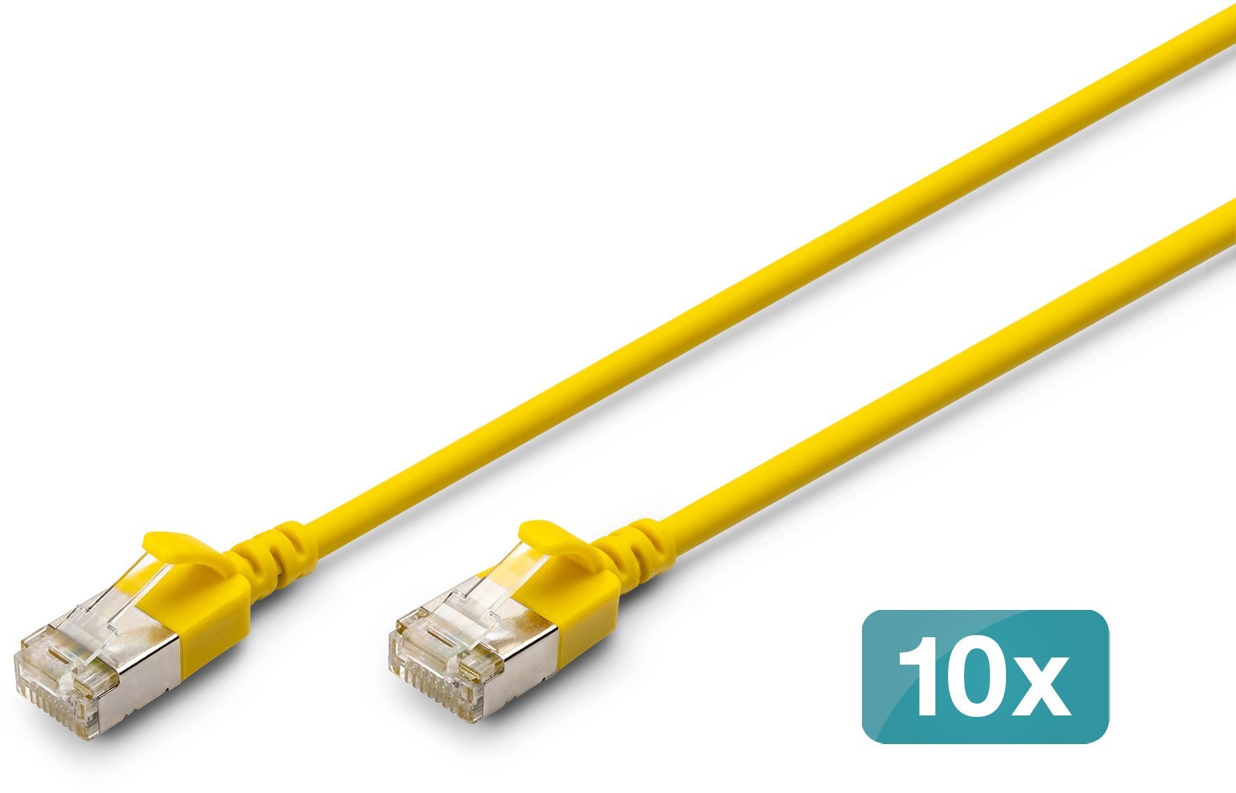 Digitus Kabel krosowy CAT 6A F/FTP Slim 5m żółty 10 sztuk DK-1632-A-050S-Y-10
