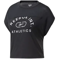 Koszulki i topy damskie - Reebok Damska koszulka treningowa Supremium, Czarny, XL - miniaturka - grafika 1