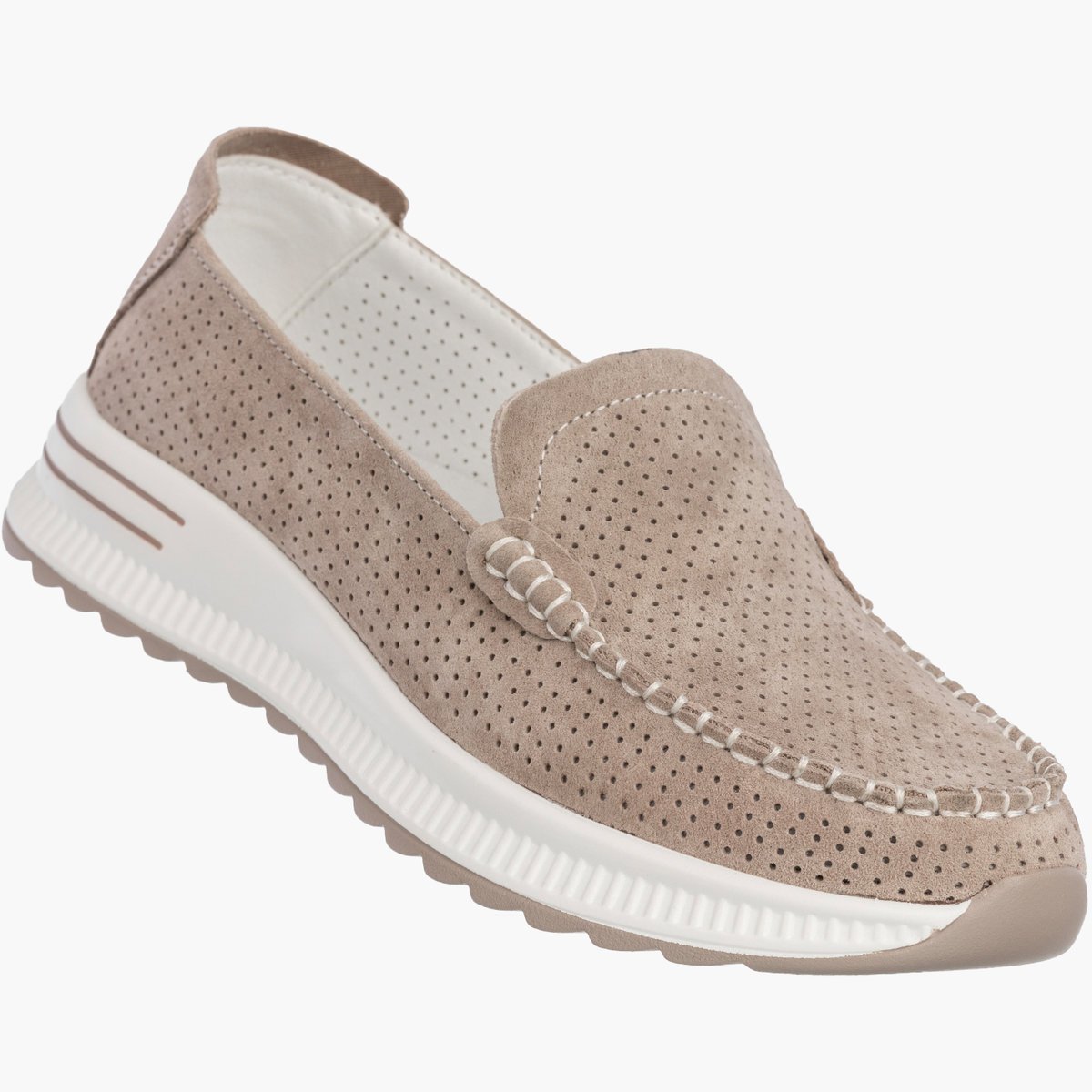 Mokasyny Damskie Skórzane Buty Wsuwane Półbuty Beżowe JEZZI 26PB32-9793 40